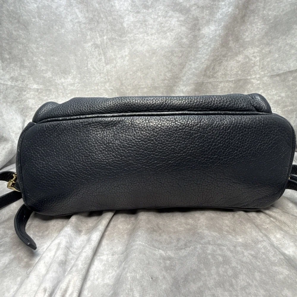 Michael Kors Zip Backpack Large Pebble Leather Navy Blue 14